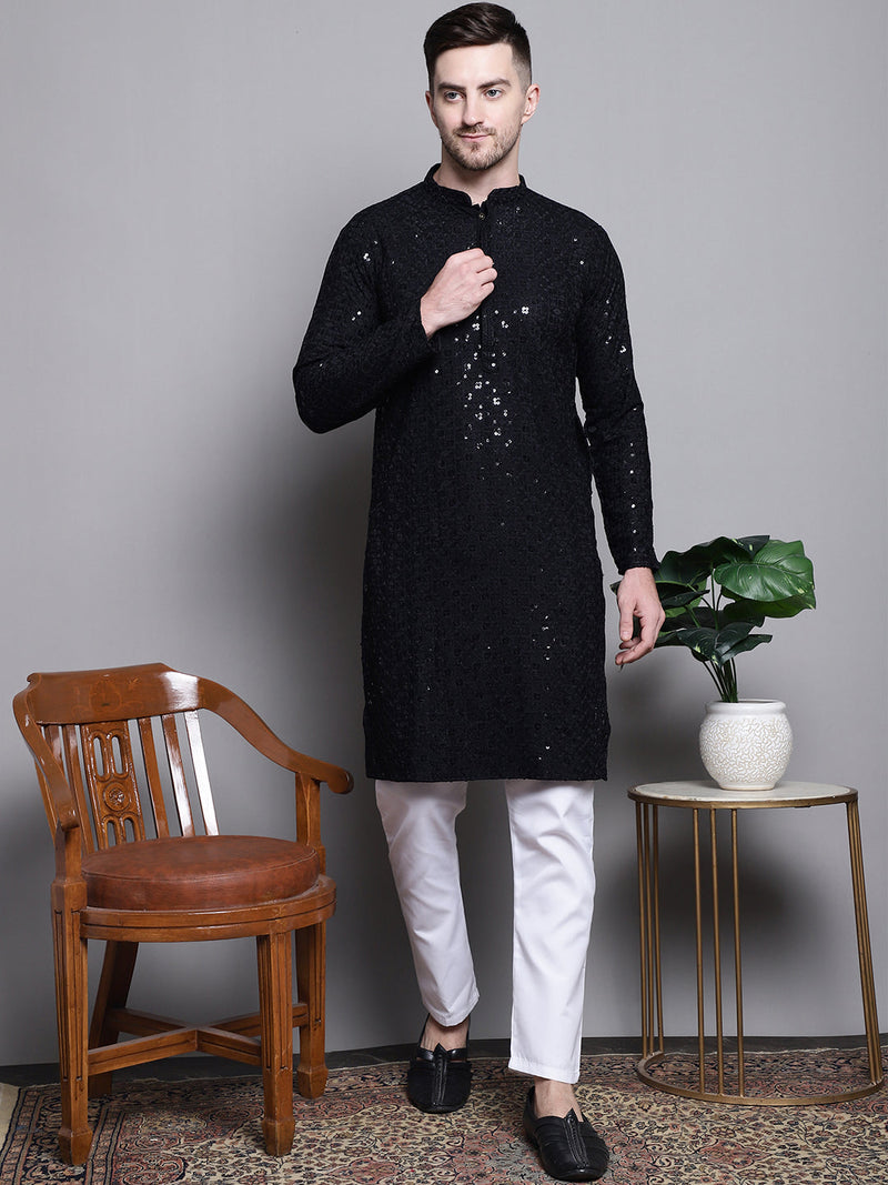 Sequin Embroidered Pure Cotton Kurtas