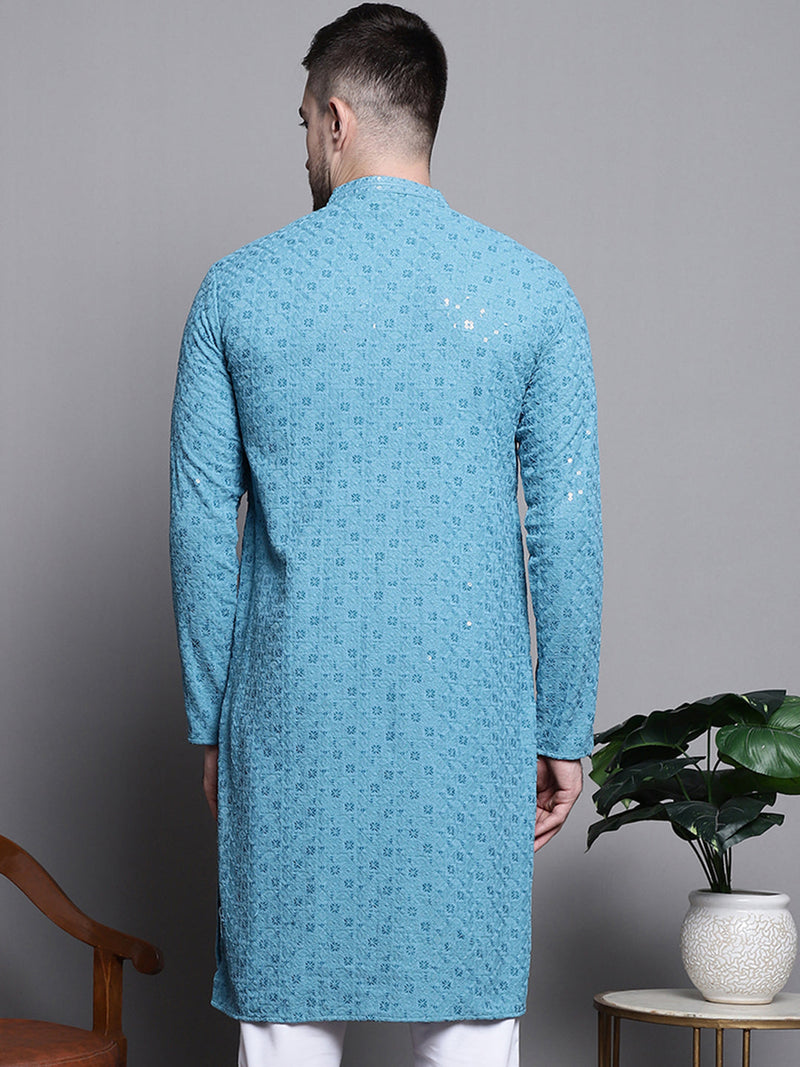 Sequin Embroidered Pure Cotton Kurtas