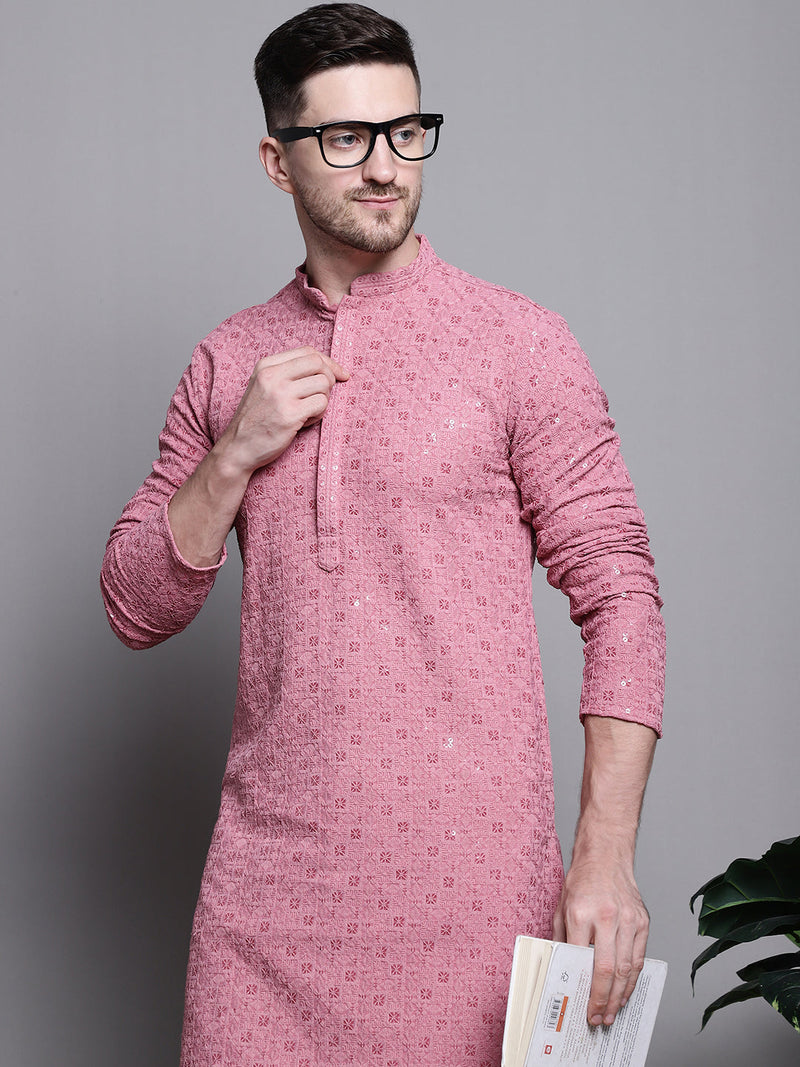 Sequin Embroidered Pure Cotton Kurtas