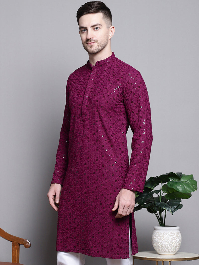 Sequin Embroidered Pure Cotton Kurtas