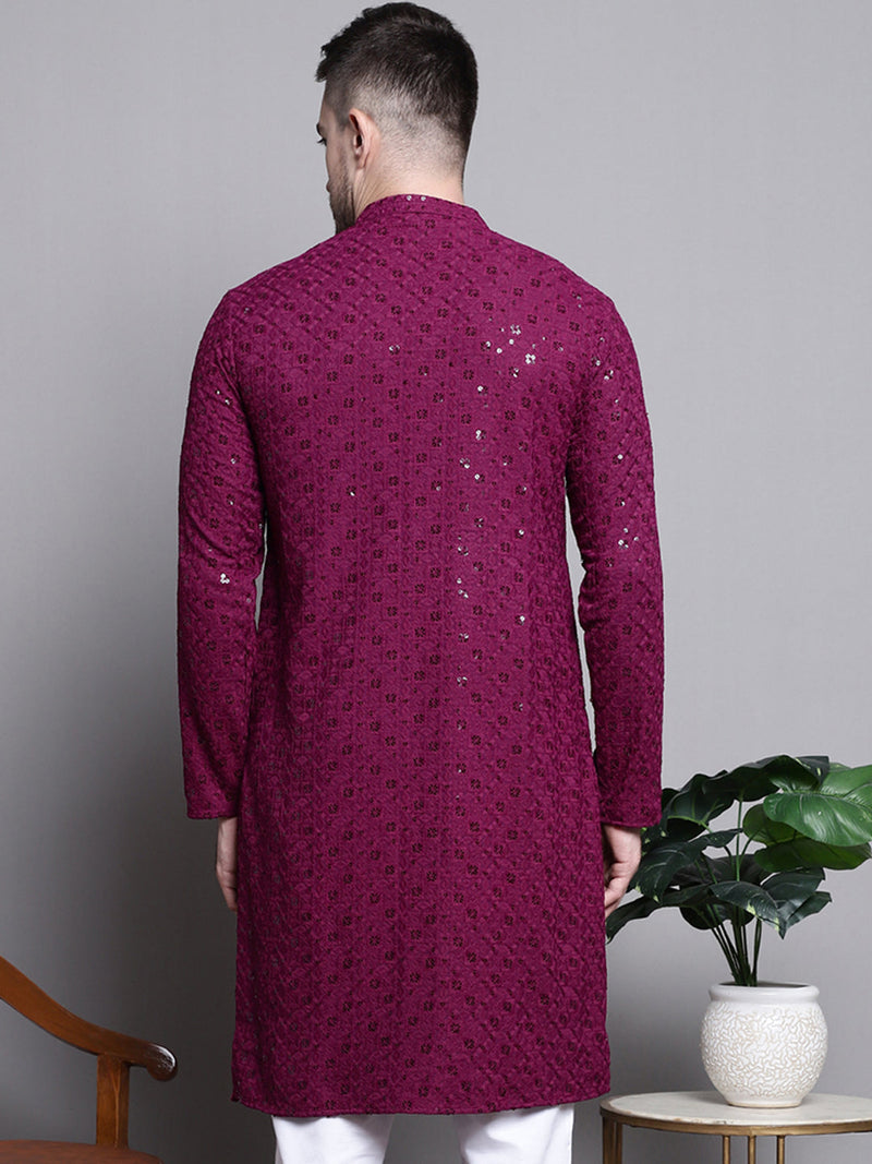 Sequin Embroidered Pure Cotton Kurtas