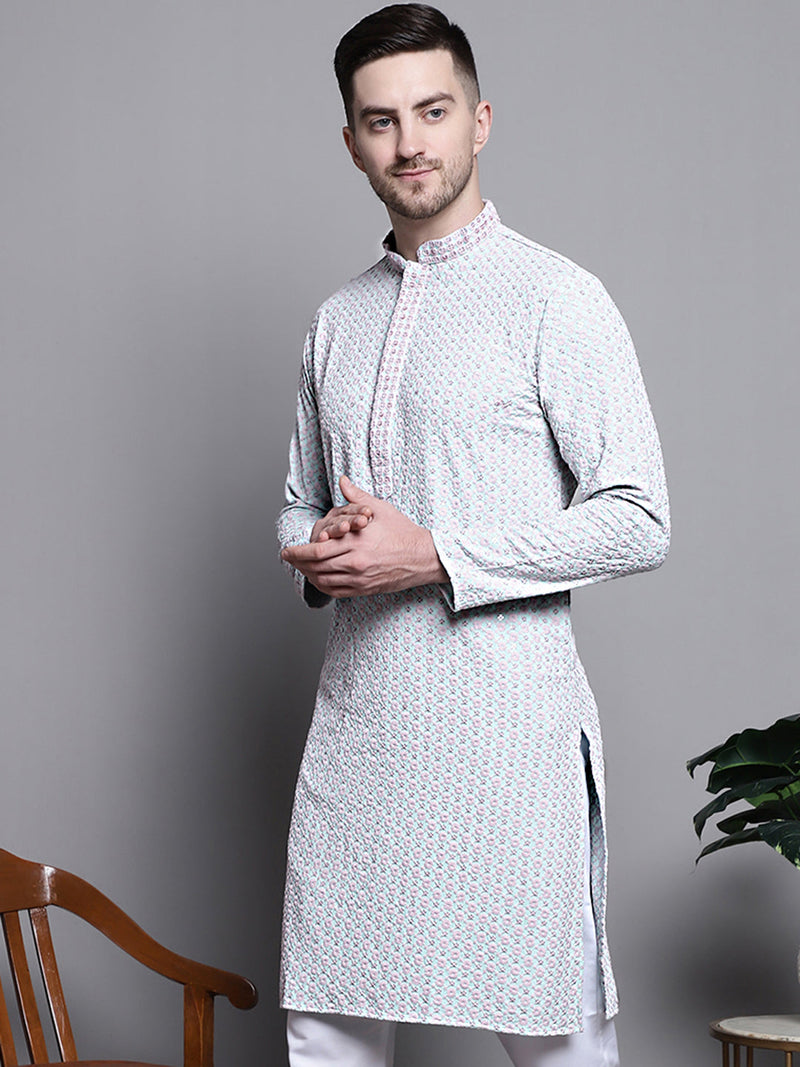 Sequin Embroidered Pure Cotton Kurtas