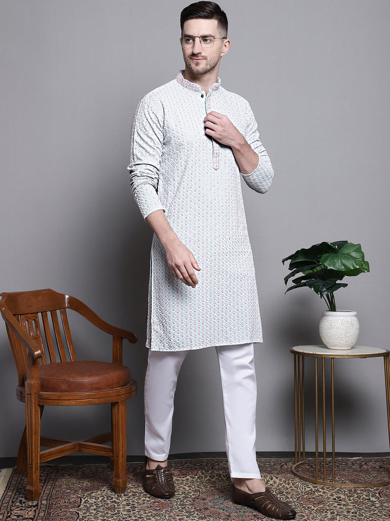 Sequin Embroidered Pure Cotton Kurtas