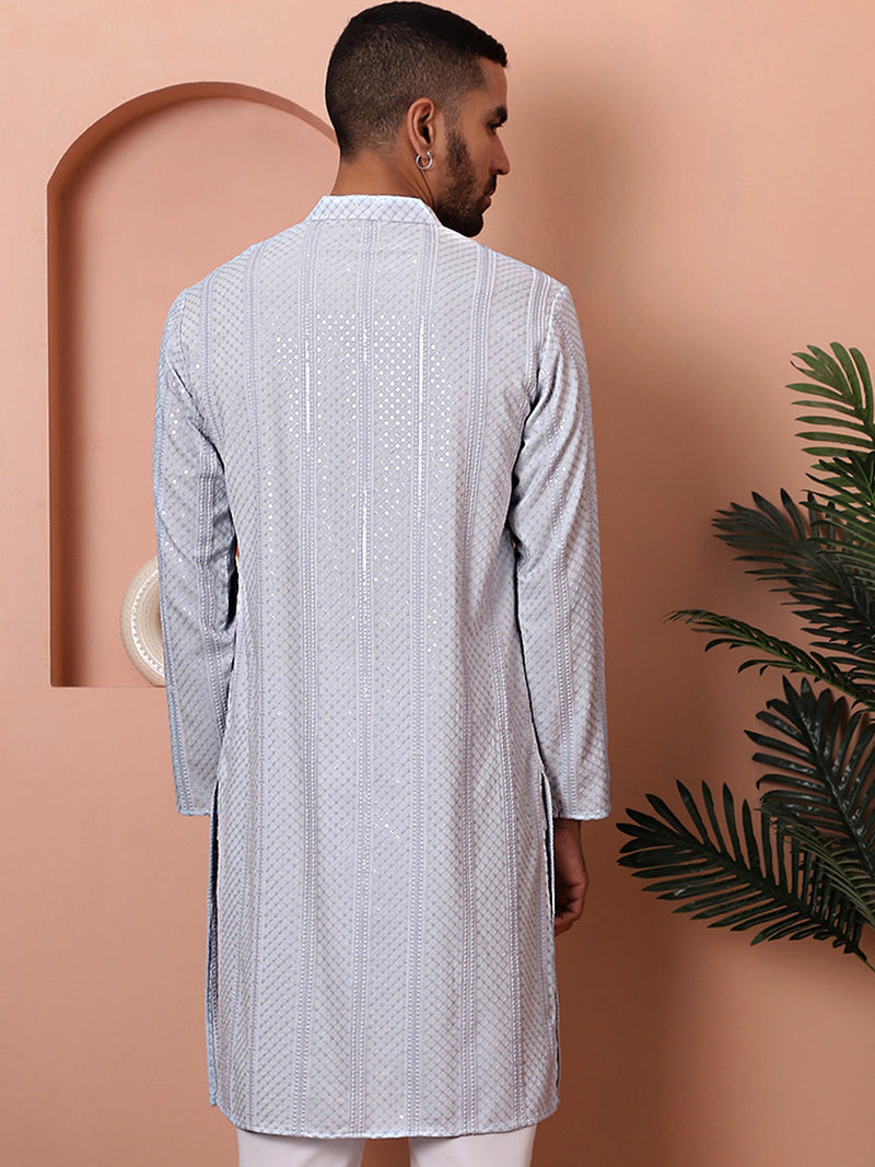 Men's Sequins Embroidered Kurtas