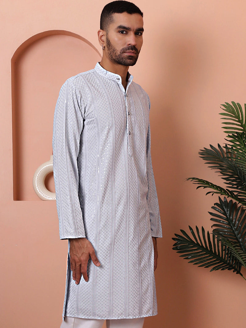 Men's Sequins Embroidered Kurtas