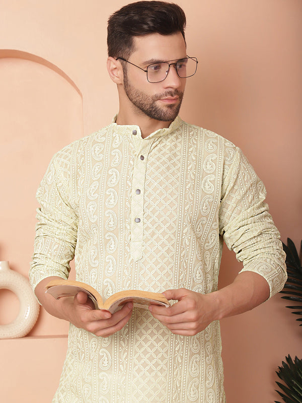 Men's Chikankari Embroidered Kurtas