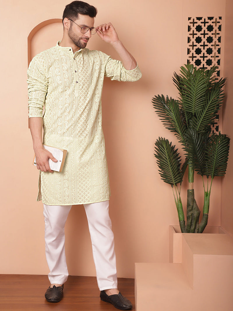 Men's Chikankari Embroidered Kurtas