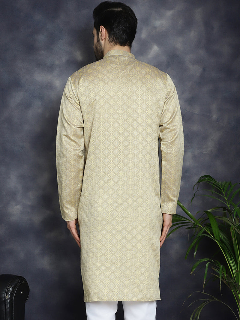 Beige Woven Design Kurtas ( KO 5034Beige )