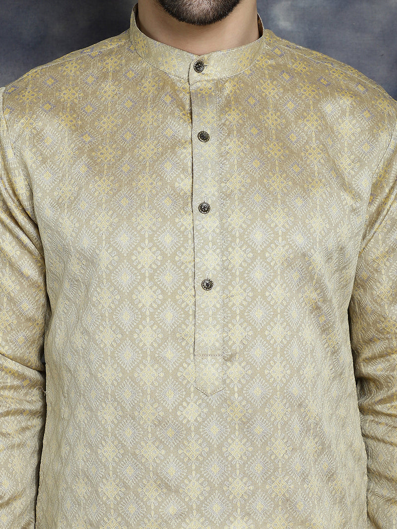 Beige Woven Design Kurtas ( KO 5034Beige )