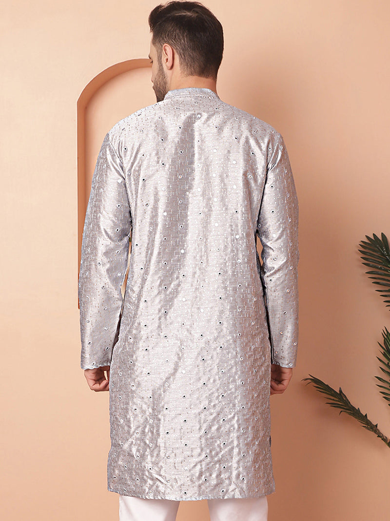 Men's Embroidered Mirror Work Kurtas