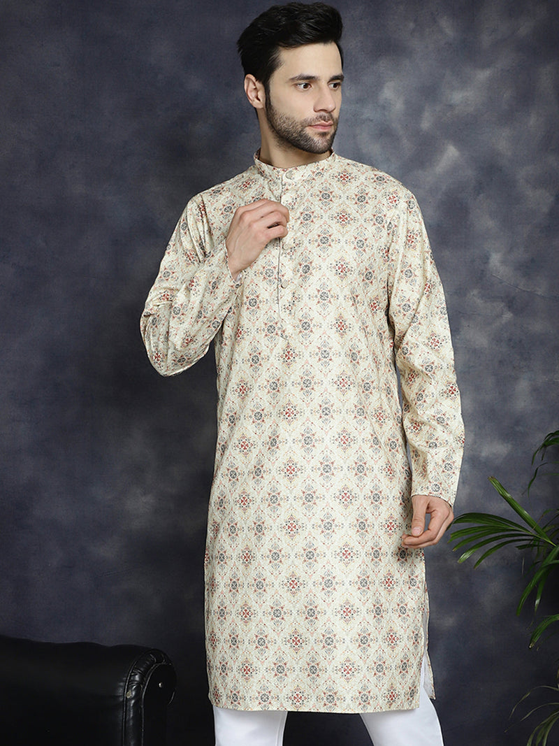 Golden Foil Printed Kurtas ( KO 5036Golden )