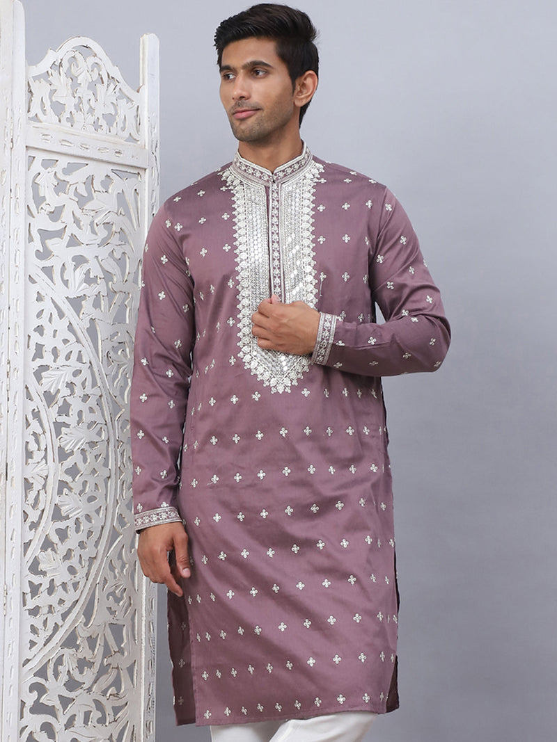 Men's Sequins Embroidered Kurtas