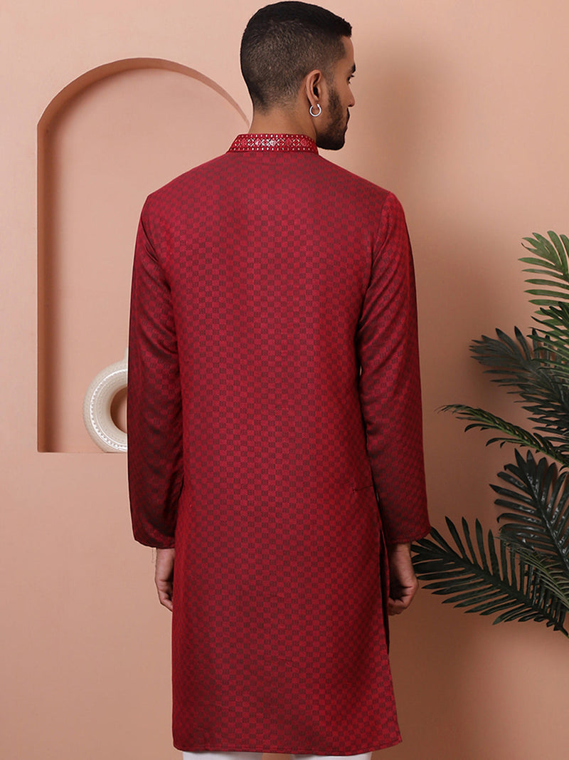 Men's Sequins Embroidered Kurtas