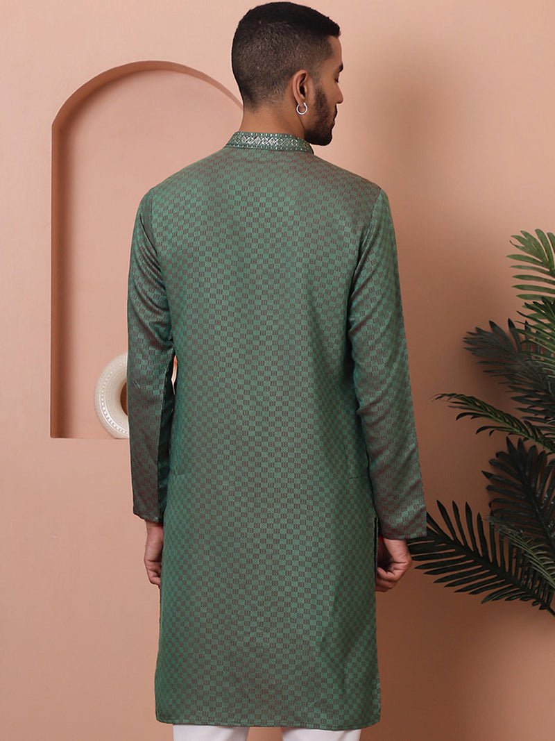 Men's Sequins Embroidered Kurtas