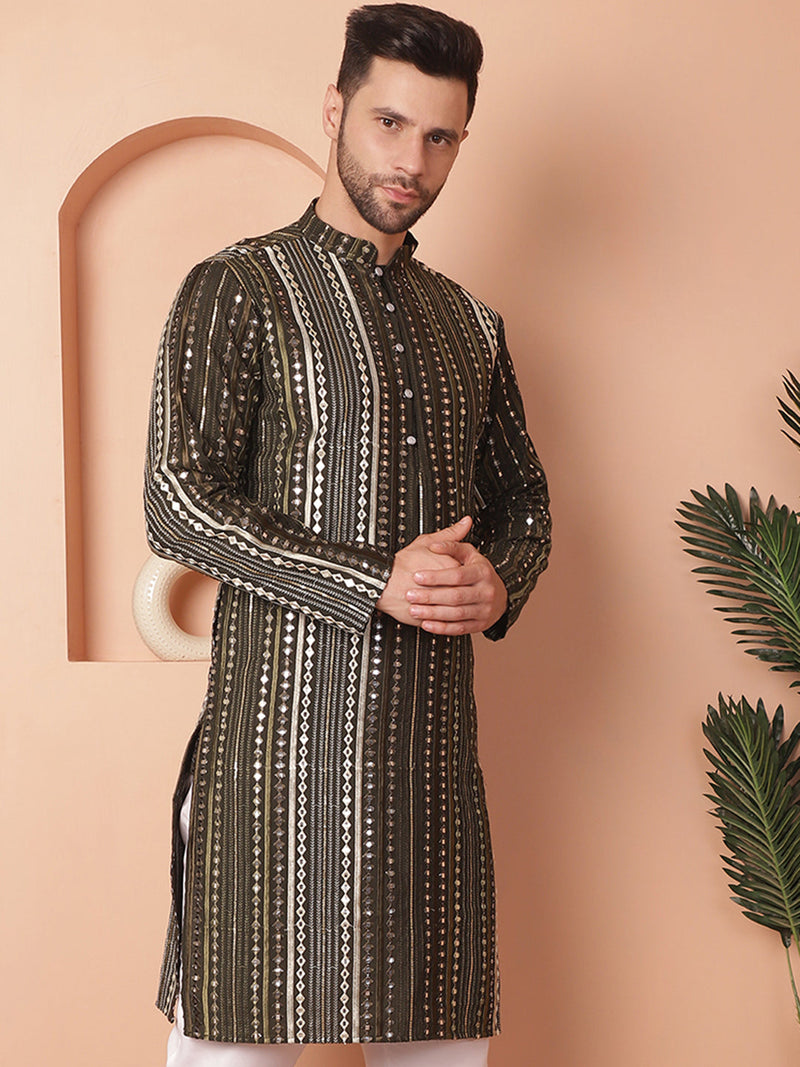 Men's Mirror Work Kurtas