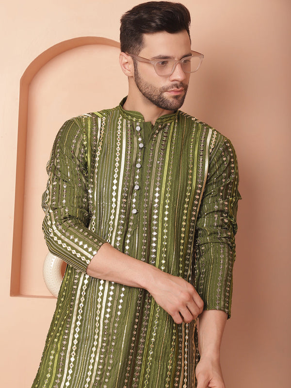 Men's Mirror Work Kurtas