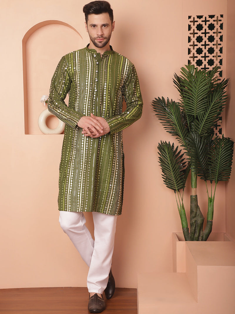 Men's Mirror Work Kurtas