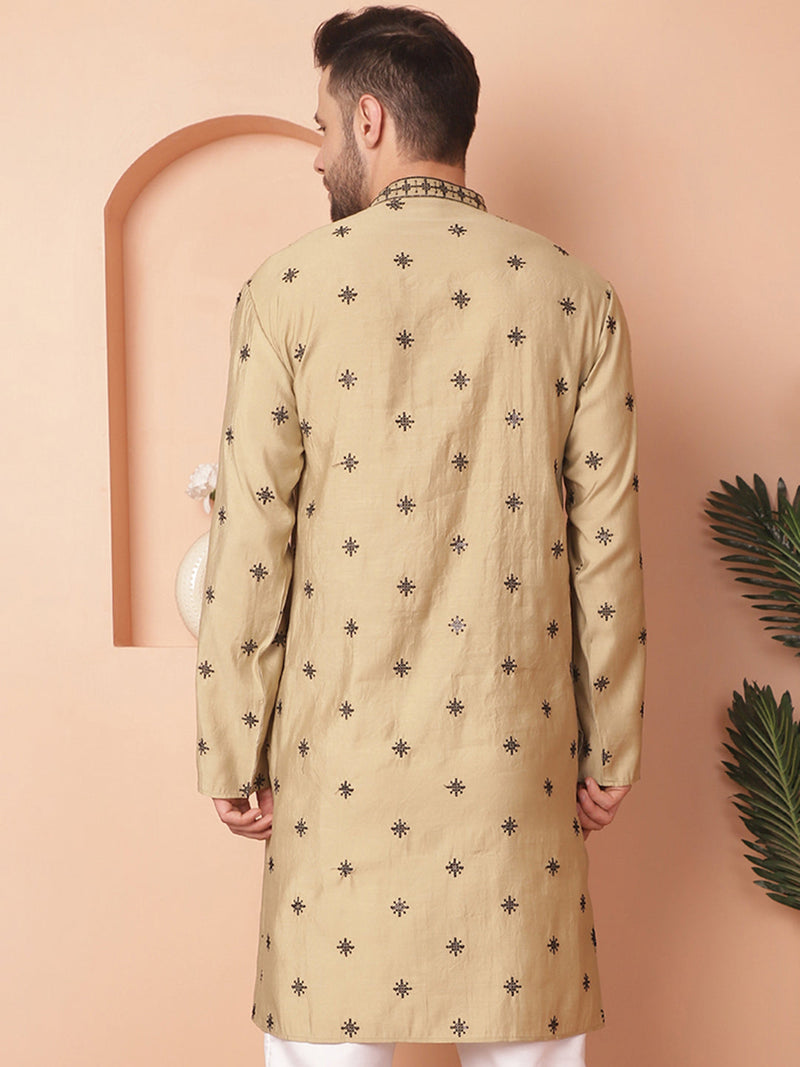 Men's Collar Chikankari Embroidered Kurtas