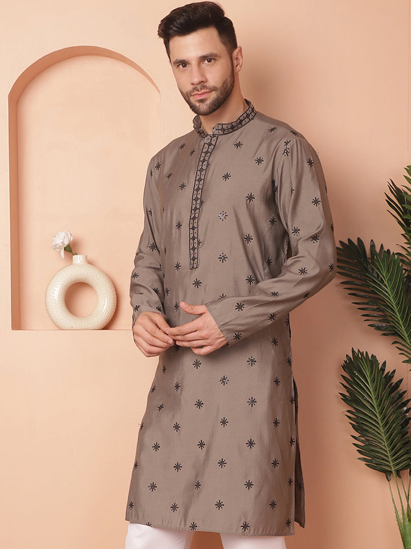 Men's Collar Chikankari Embroidered Kurtas