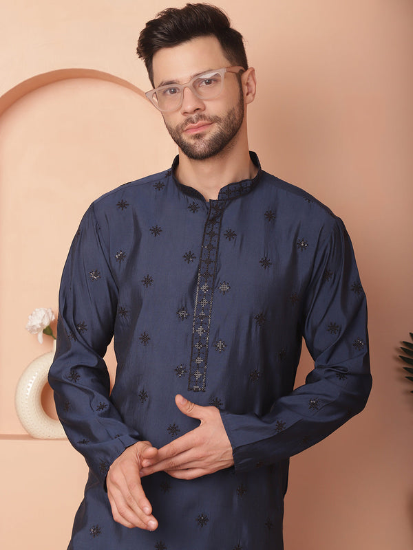 Men's Collar Chikankari Embroidered Kurtas