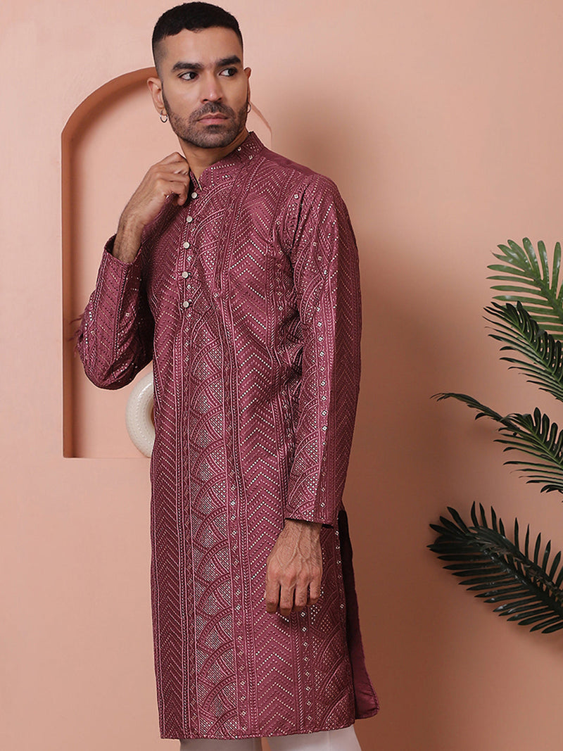 Men's Embroidered and Sequins Kurtas