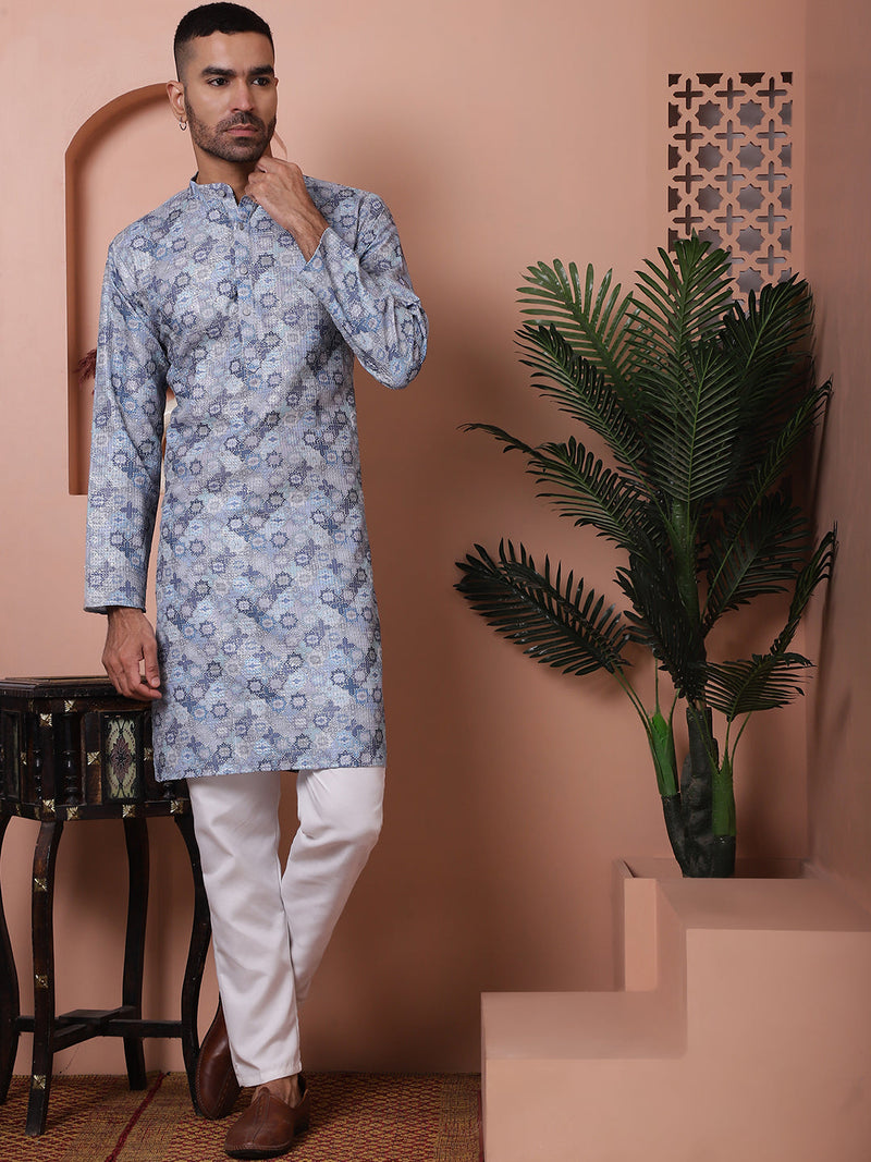 Men's Printed and Embroidered Kurtas