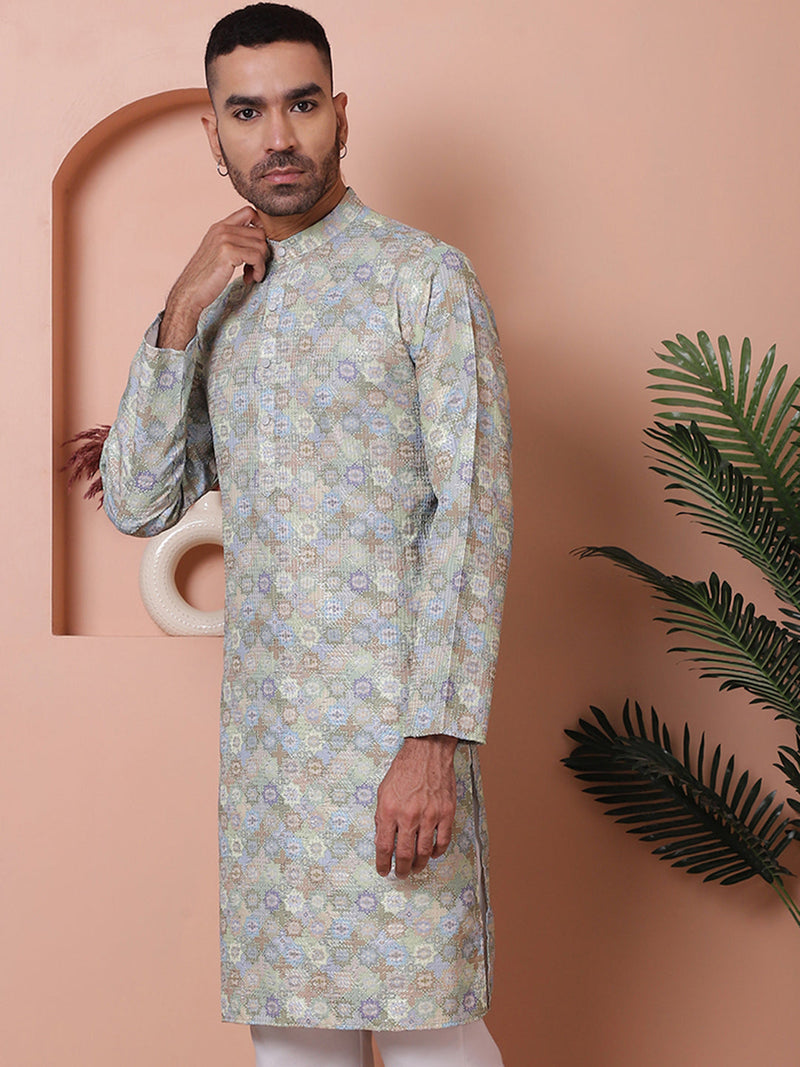 Men's Printed and Embroidered Kurtas