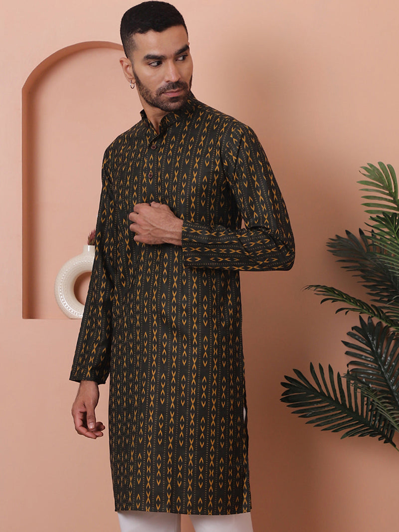 Men Printed Cotton Kurtas