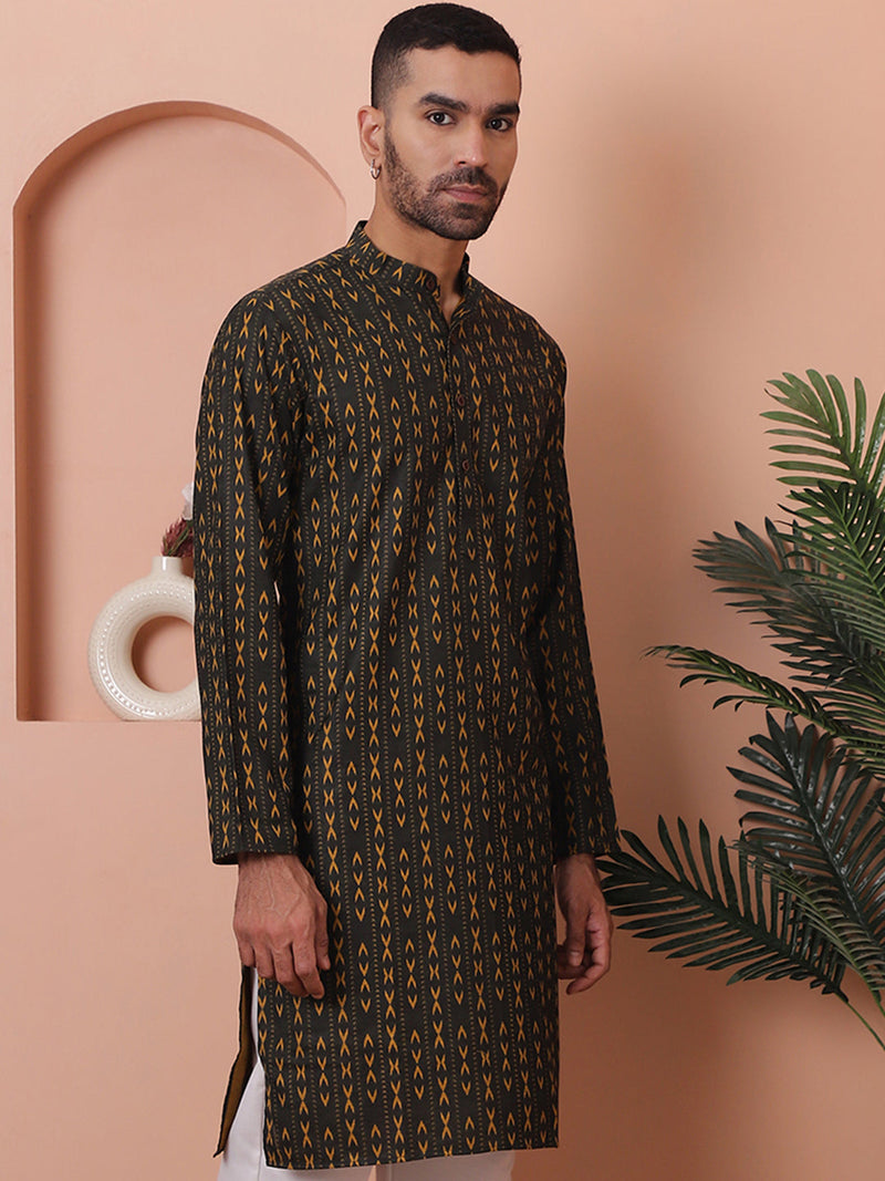 Men Printed Cotton Kurtas