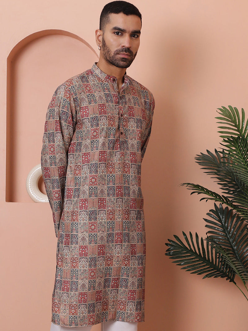 Men Printed Cotton Kurtas