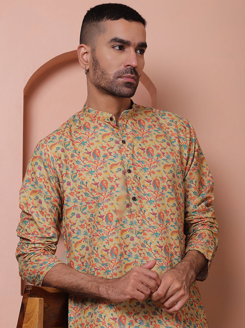 Men Printed Cotton Kurtas