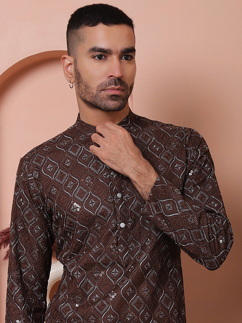 Men's Sequins and Embroidered Kurtas