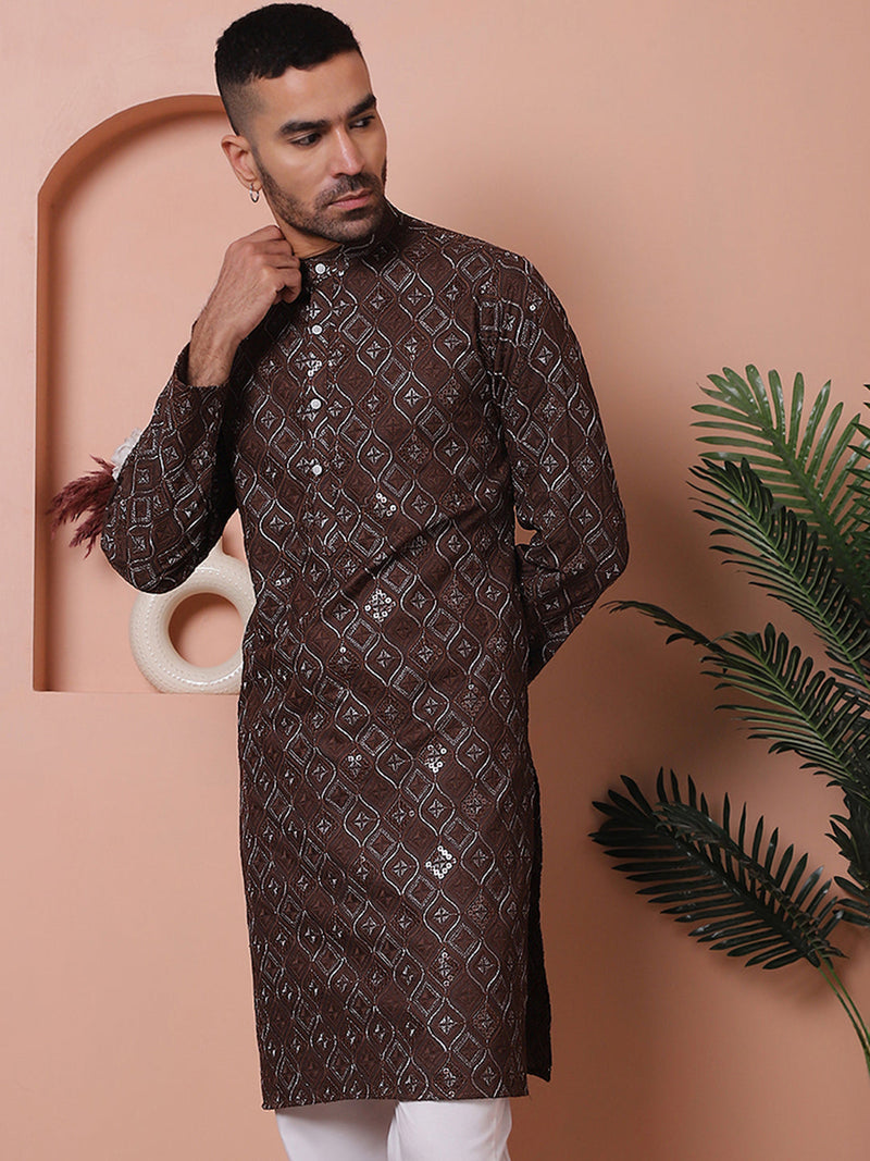 Men's Sequins and Embroidered Kurtas