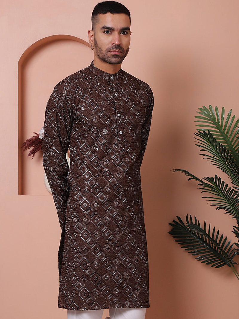 Men's Sequins and Embroidered Kurtas