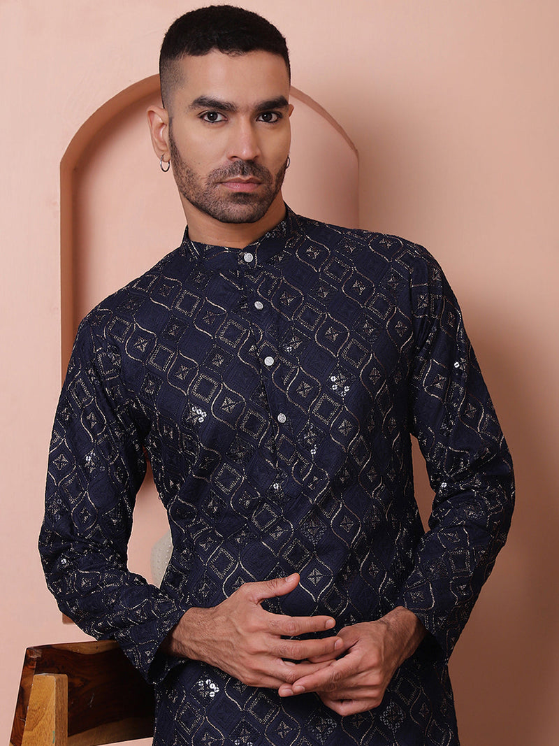 Men's Sequins and Embroidered Kurtas