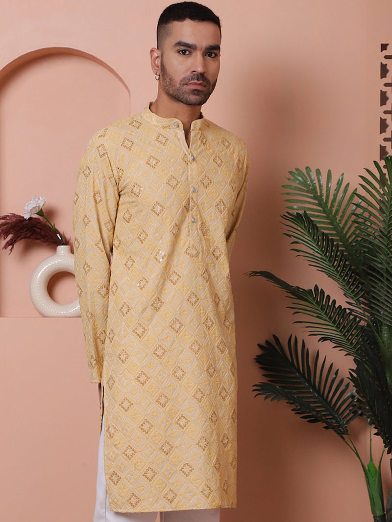 Men's Sequins and Embroidered Kurtas