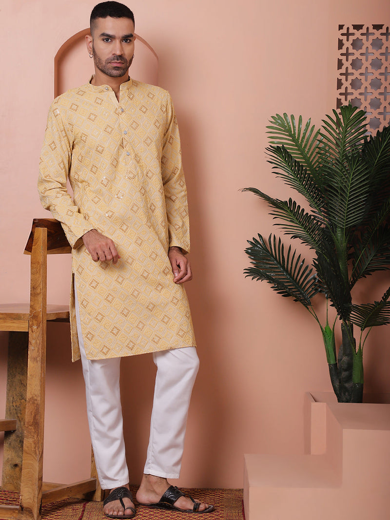 Men's Sequins and Embroidered Kurtas