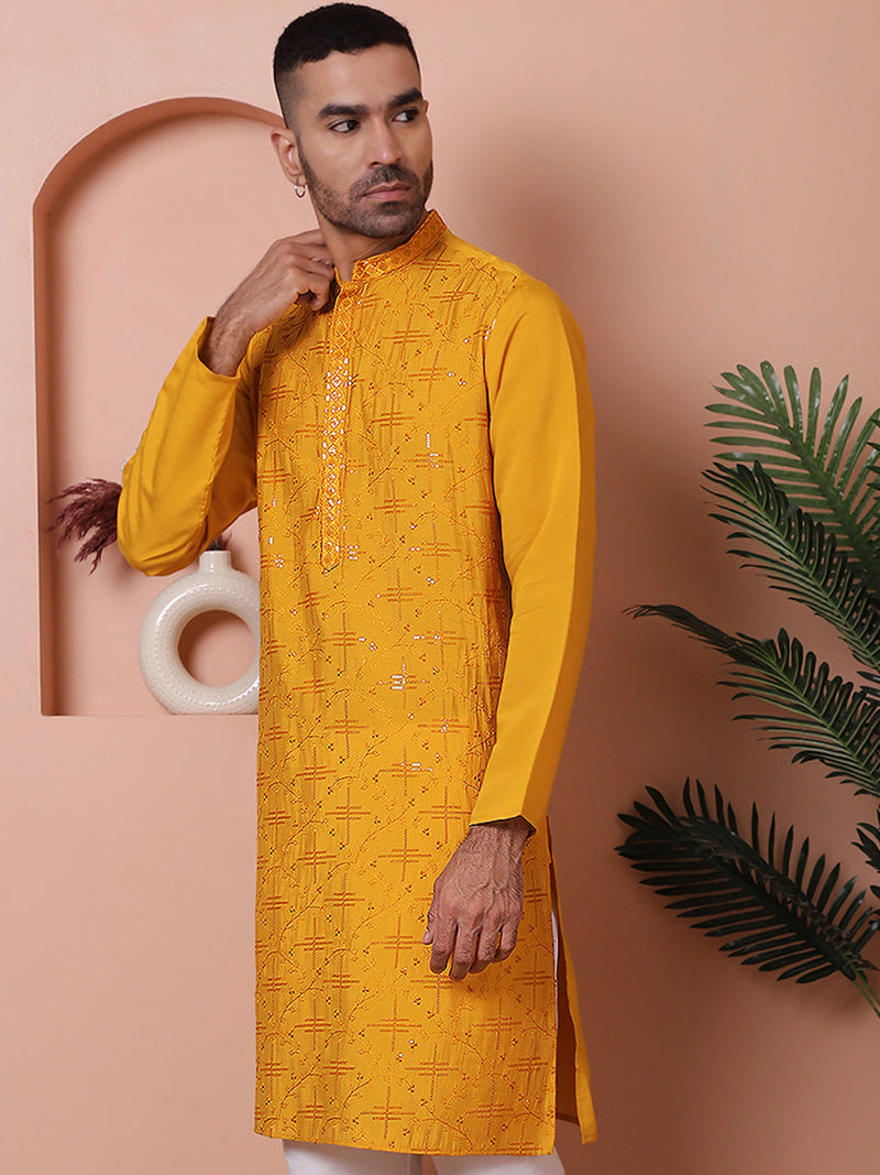 Men's Embroidered and Sequins Kurtas