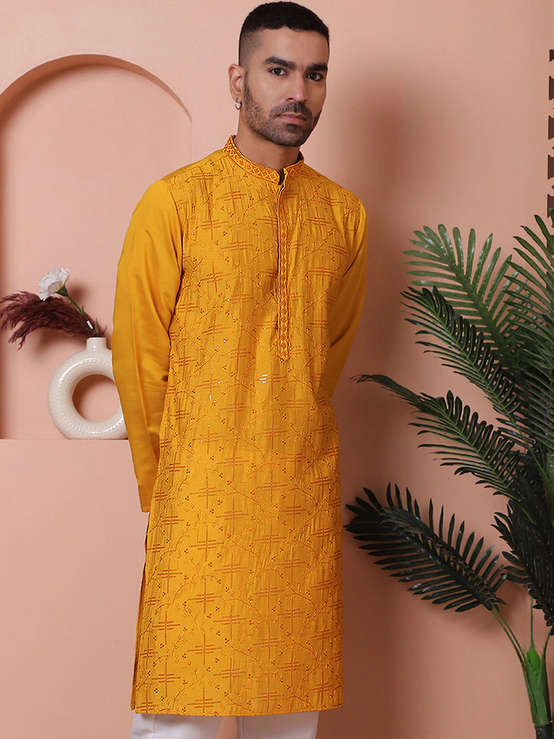 Men's Embroidered and Sequins Kurtas