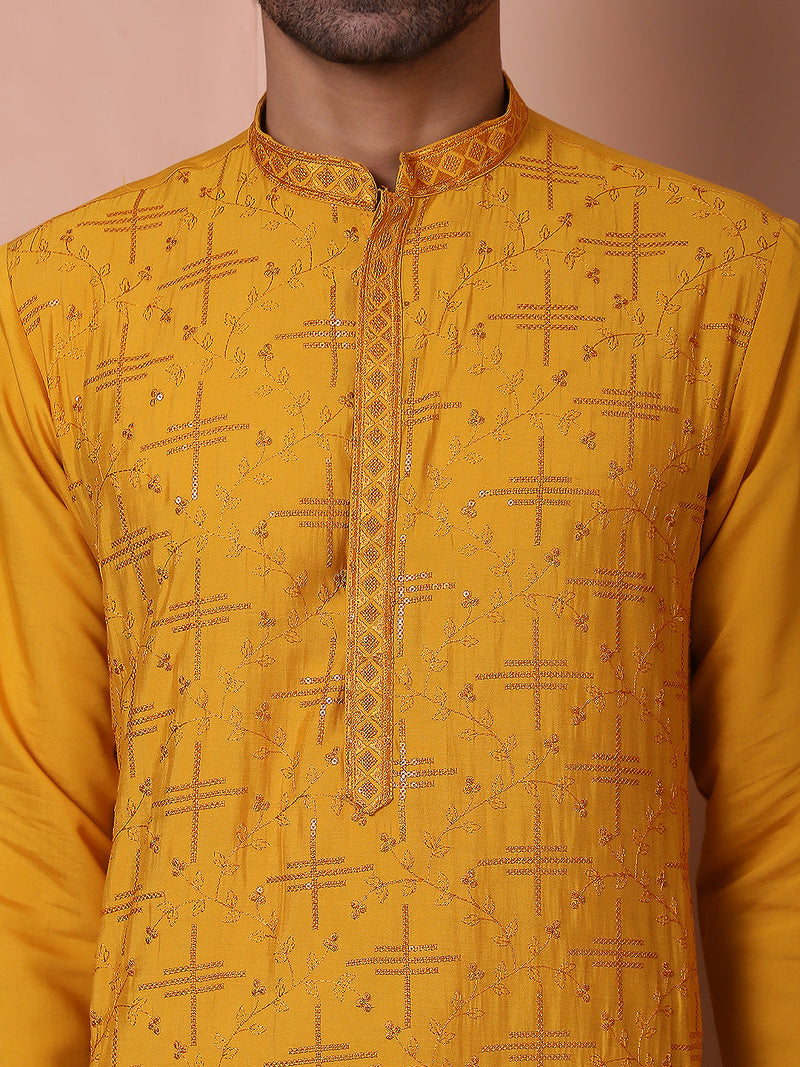 Men's Embroidered and Sequins Kurtas