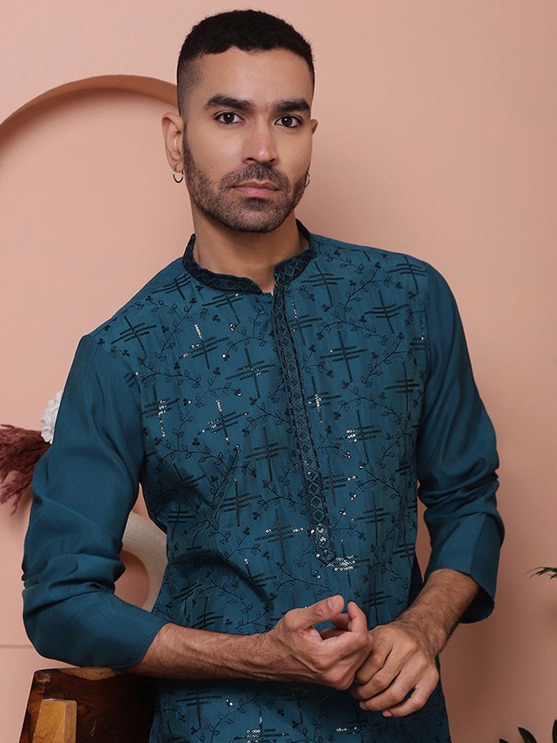 Men's Embroidered and Sequins Kurtas