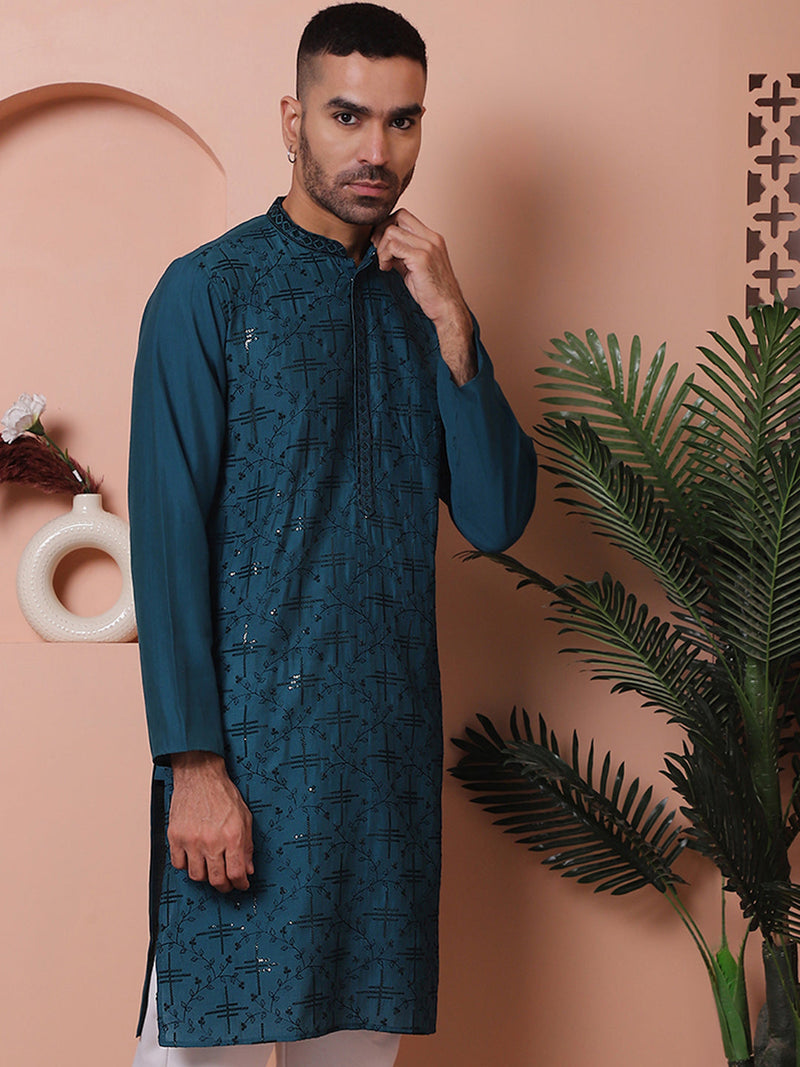 Men's Embroidered and Sequins Kurtas