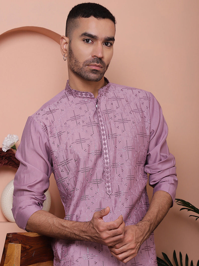 Men's Embroidered and Sequins Kurtas