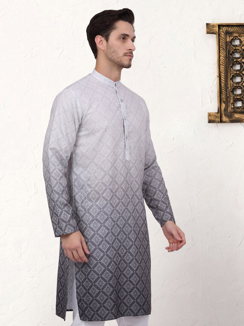 Men's Ombre Pure Cotton Straight Kurta