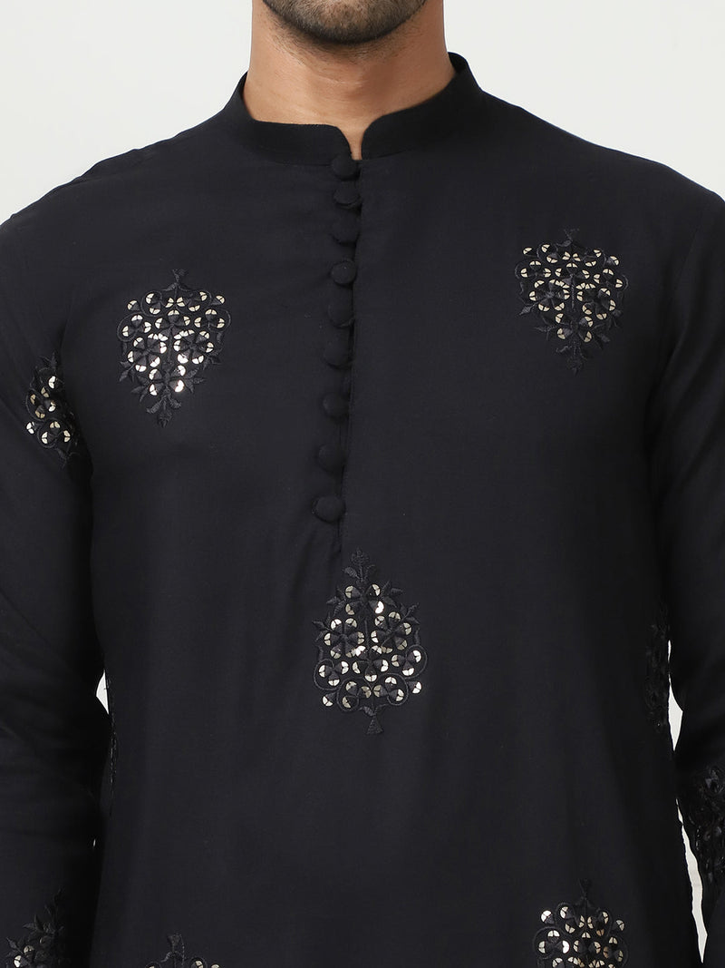 Embroidered Viscose Rayon Straight Kurtas