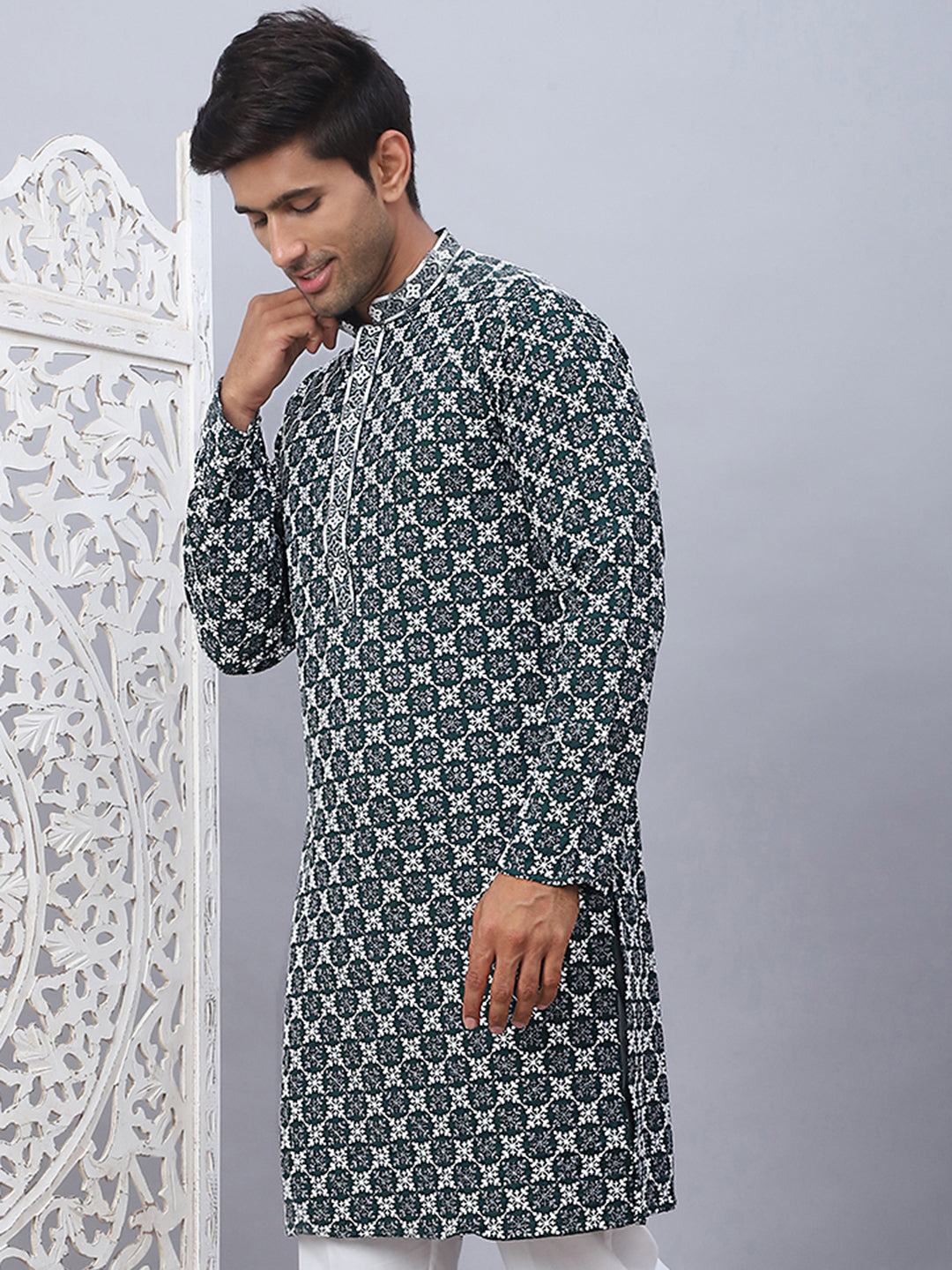 Embroidered & Sequins Kurtas for Men