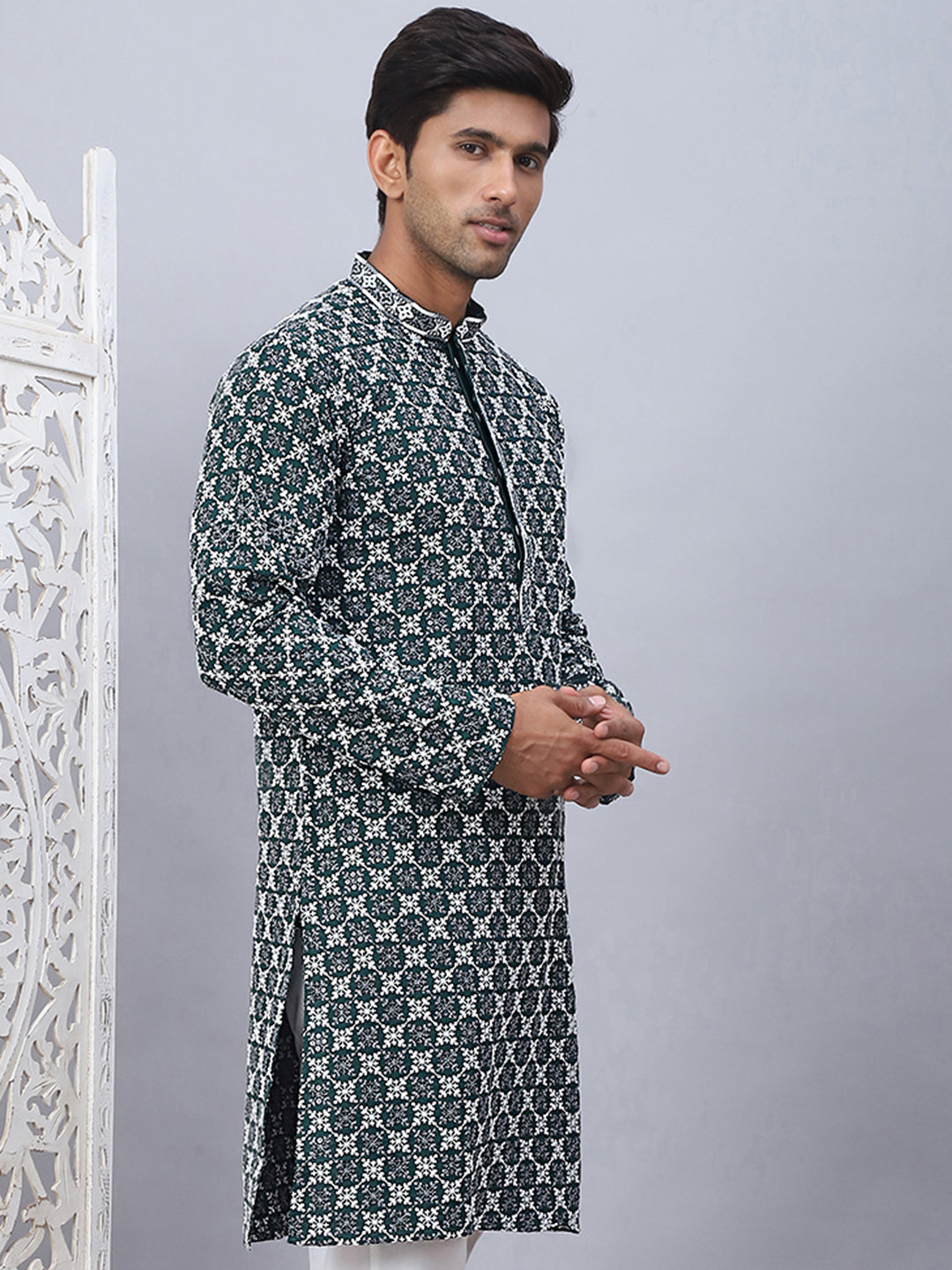 Embroidered & Sequins Kurtas for Men