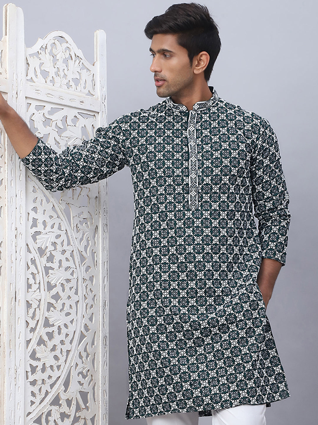 Embroidered & Sequins Kurtas for Men