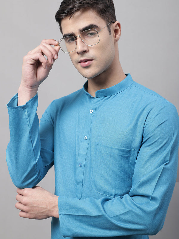 Jompers Men's Cotton Solid Kurtas