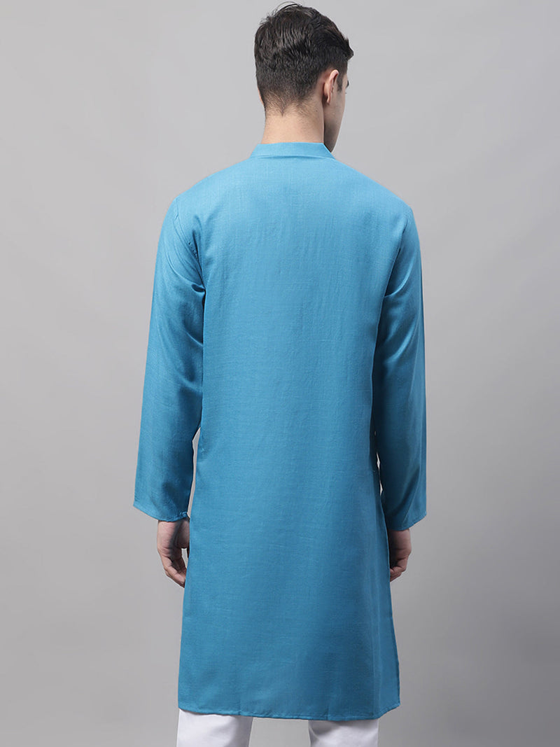 Jompers Men's Cotton Solid Kurtas